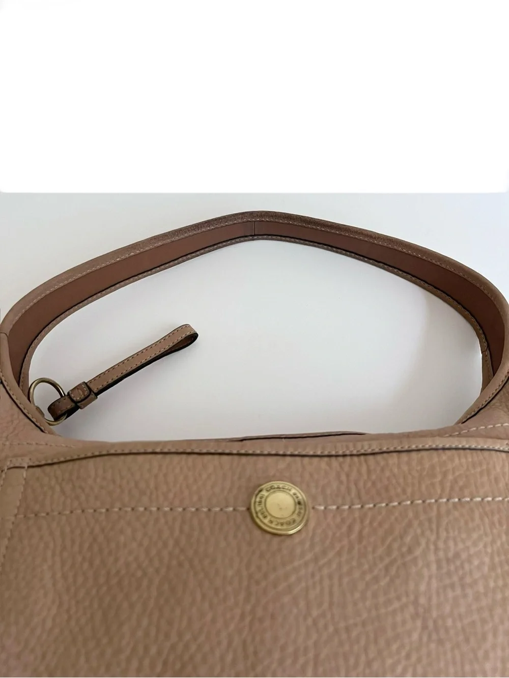 VINTAGE | Coach Ergo | Nude Tan | Pebbled Leather | Hobo Shoulder Bag